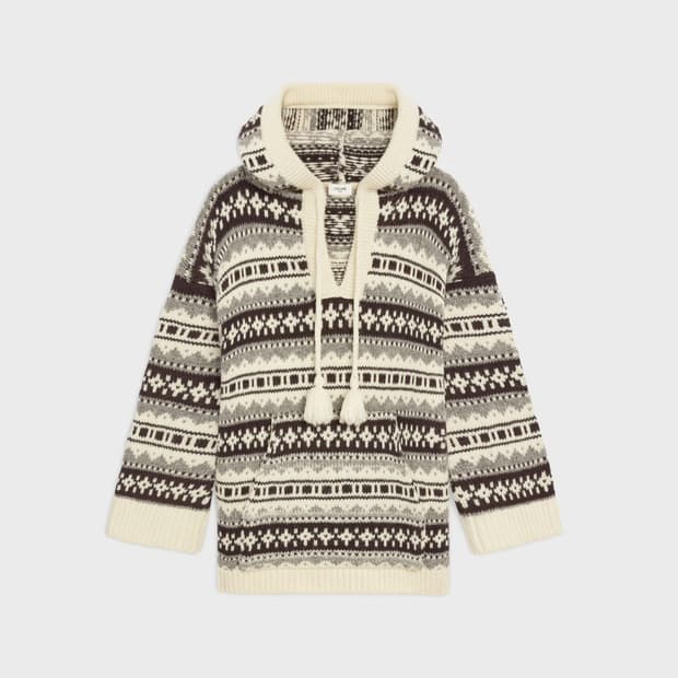 셀린느 21fw 셰트랜드 바하 후디 스웨터 (NCT 태용님 착용) M