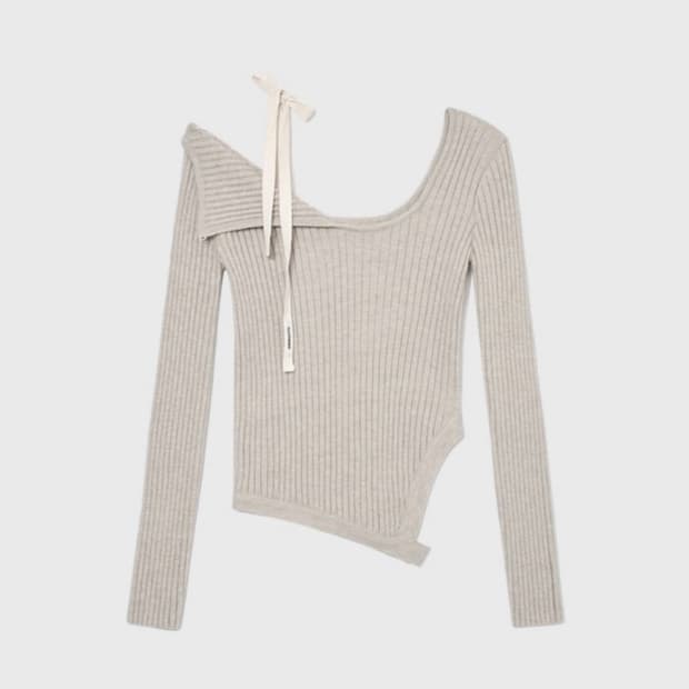 글로니 아이사 오프숄더 니트 (오트밀)