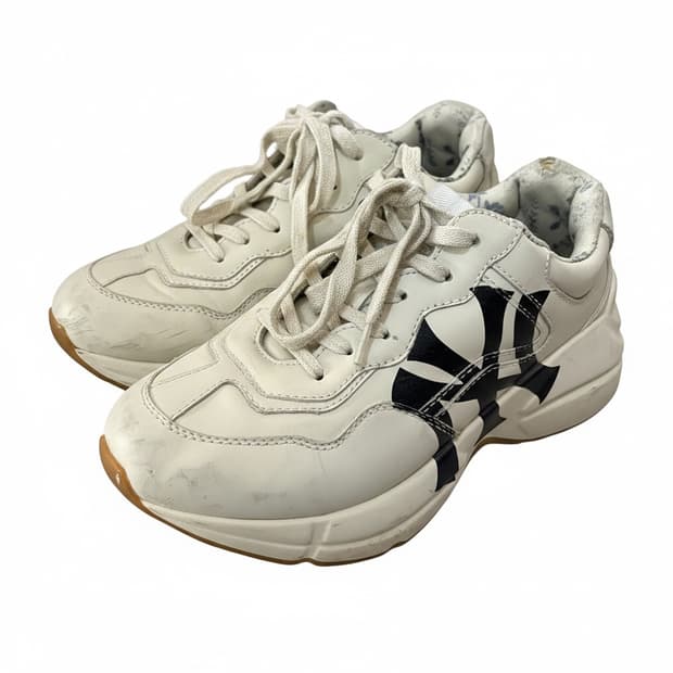 🖤구찌 X MLB 뉴욕 양키스 라이톤 스니커즈 아이보리🤍