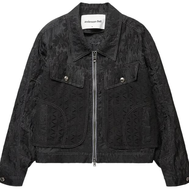 anderson bell flower sheer zip-up jacket
