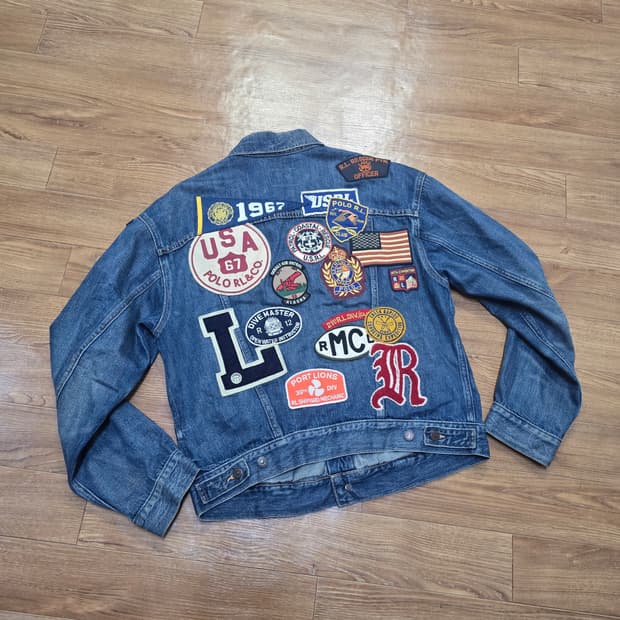 폴로 랄프로렌 데님 바시티 자켓  M  