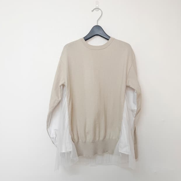 quinoa 니트 튤 상의