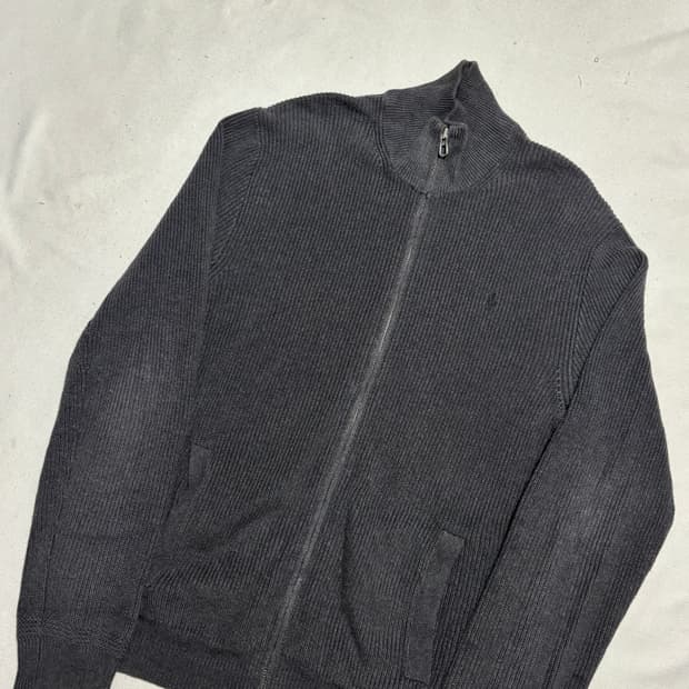 M 폴로랄프로렌 블랙 포니 챠콜 니트 집업