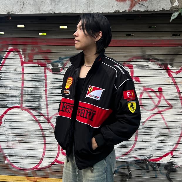페라리 F1 에프원 레이싱 자켓 빈티지 점퍼 바이크