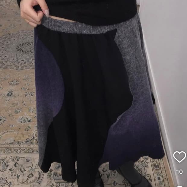 unbalanced  pumpkin banding skirt