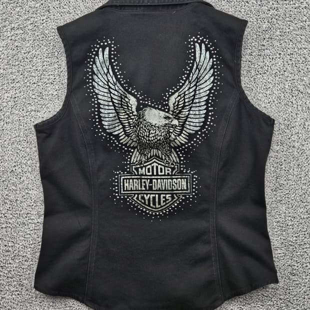할리데이비슨 스터드 바이커 베스트 조끼 ( L ) / 11782