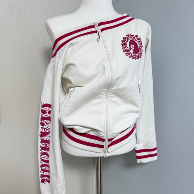 히스테릭글래머 오프숄더 원숄더 투웨이 져지 집업