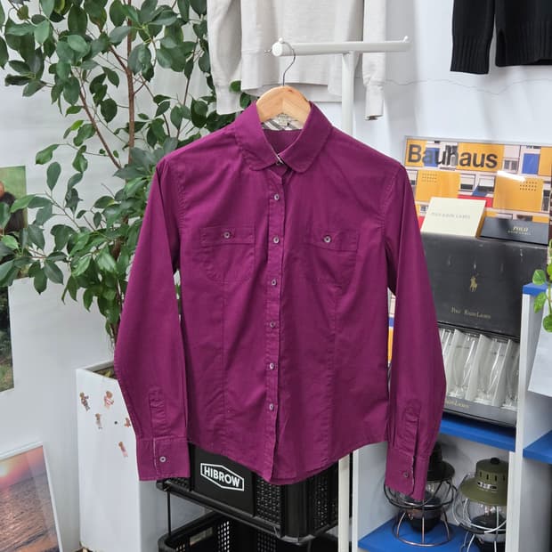 버버리 우면 솔리드 셔츠 M 