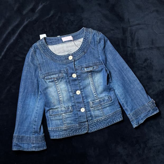 일본빈티지 mimi & roger 청자켓