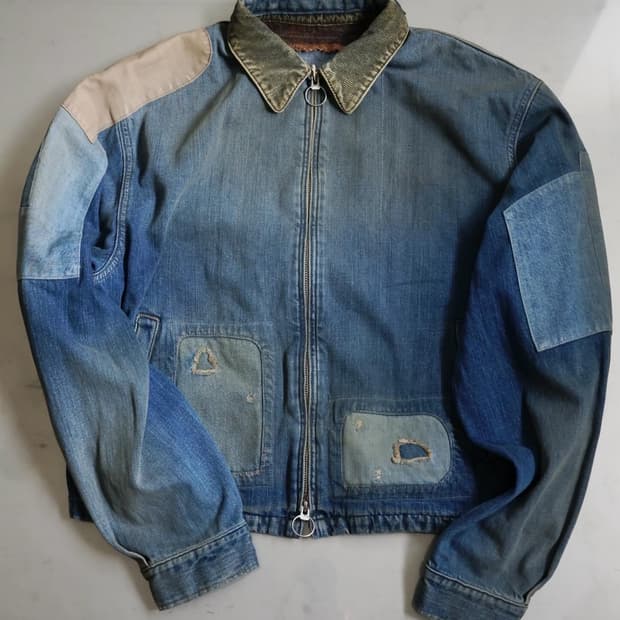 <새제품> 캐피탈 12oz 데님 드리즐러 자켓 골드 러쉬