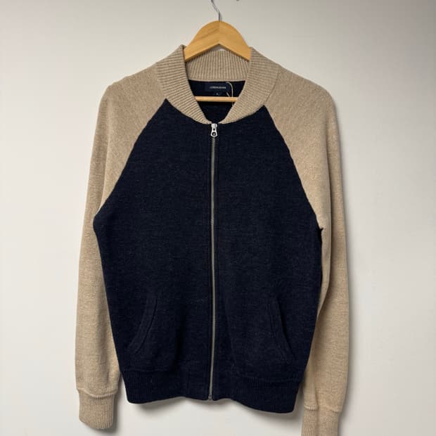 J. CREW 제이크루 배색 울 집업 빈티지 니트