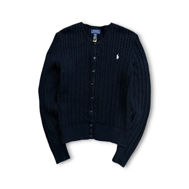 폴로 랄프로렌 케이블 니트 라운드 가디건