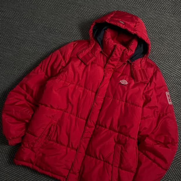 디키즈 USA 오리지날 퀼팅 경량 패딩 레드 y 4248