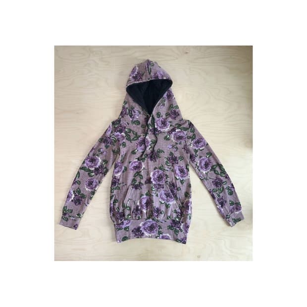 빈티지 장미패턴 후드티