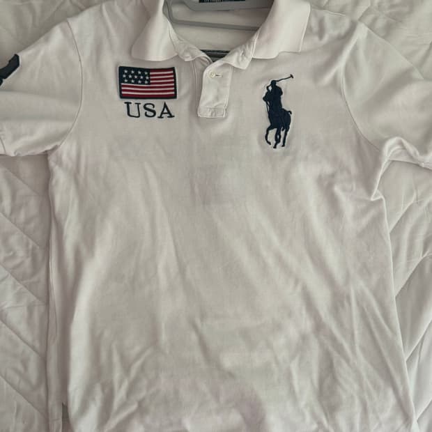 폴로 랄프로렌 치프키프 미국 성조기 usa 빅포니 카라 반팔티