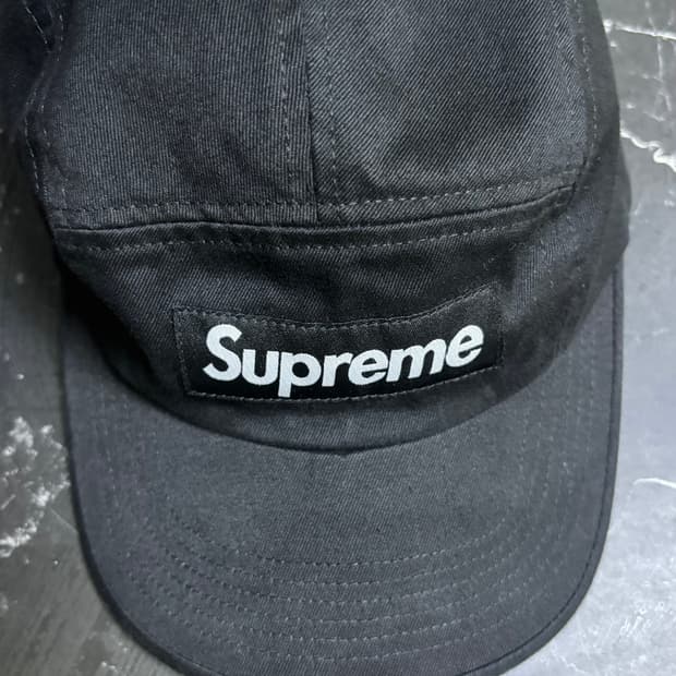 슈프림 워시드 치노 트윌 캠프캡 블랙