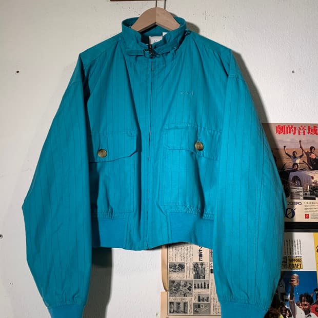 엑스걸 스트라이프 벨트 카라 워크자켓