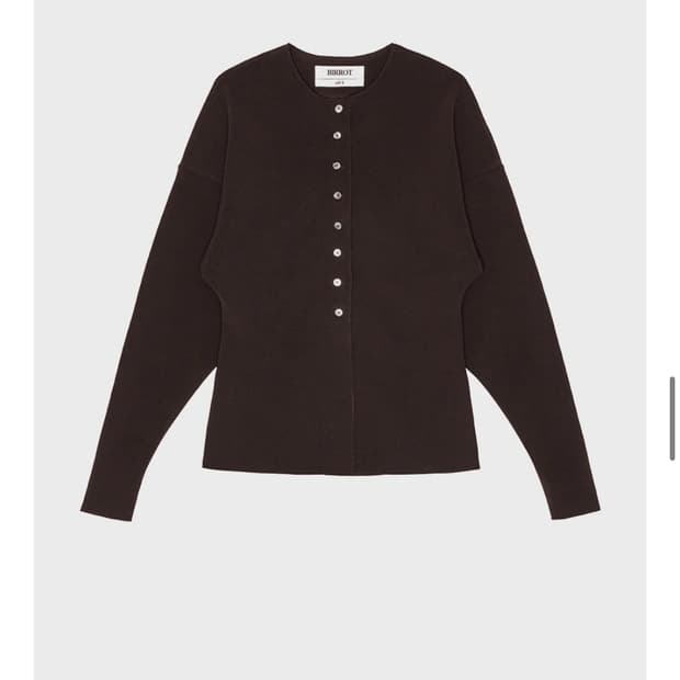 Birrot LAY2 CARDIGAN CHOCOLATE 비롯 가디건