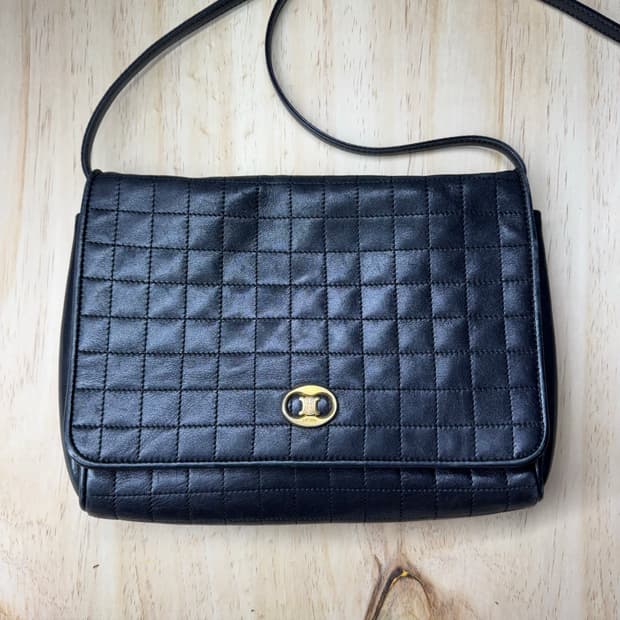 셀린느 CELINE Triomphe logo quilted 레더 숄더백