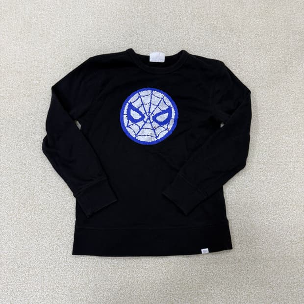 XL 12 갭 키즈 마블 스팽글 맨투맨 0128T1