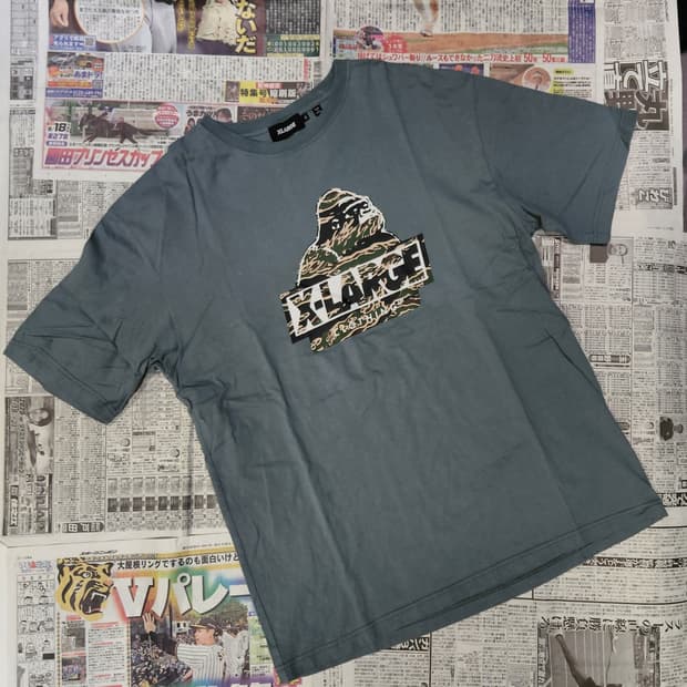X-LARGE 카모패턴 로고 반팔 XL