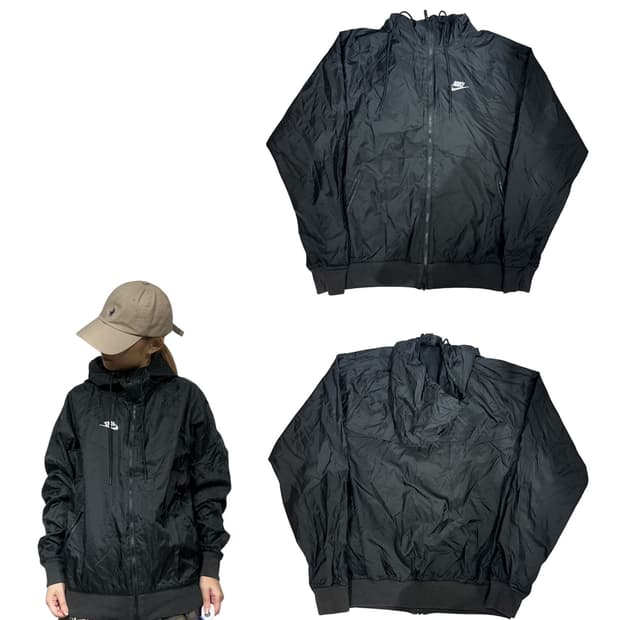 나이키 블랙 윈드러너 바람막이 트랙 자켓 XS