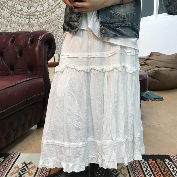 여성 밴딩 레이스 캉캉스커트 