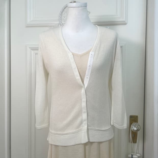 ivory summer basic cardigan(size-38)