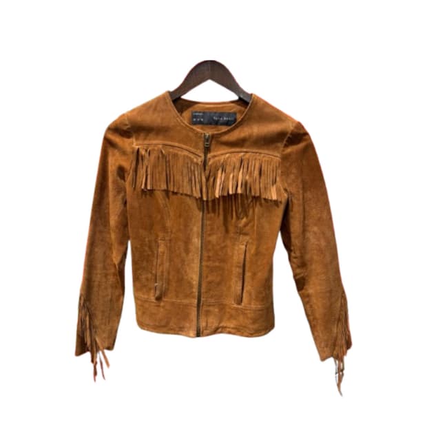 자라 베이직 프린지 스웨이드 자켓