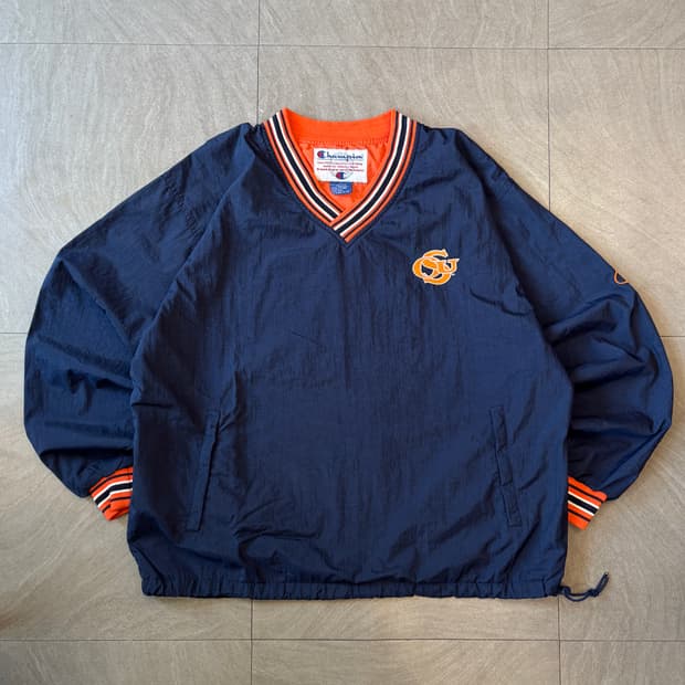 챔피온 정품 블랙 나일론 웜업