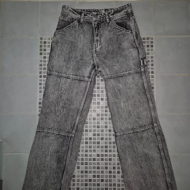 메종미네드 WHITE SPREAD CARPENTER DENIM