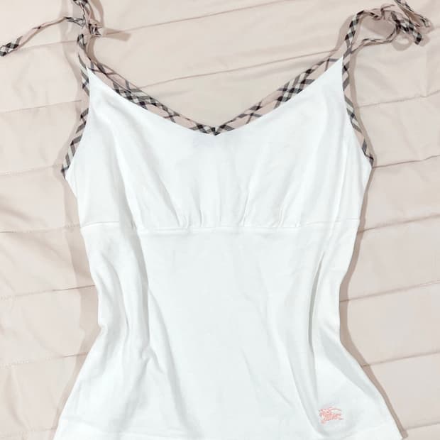 버버리 슬리브리스 나시 리본 블루라벨