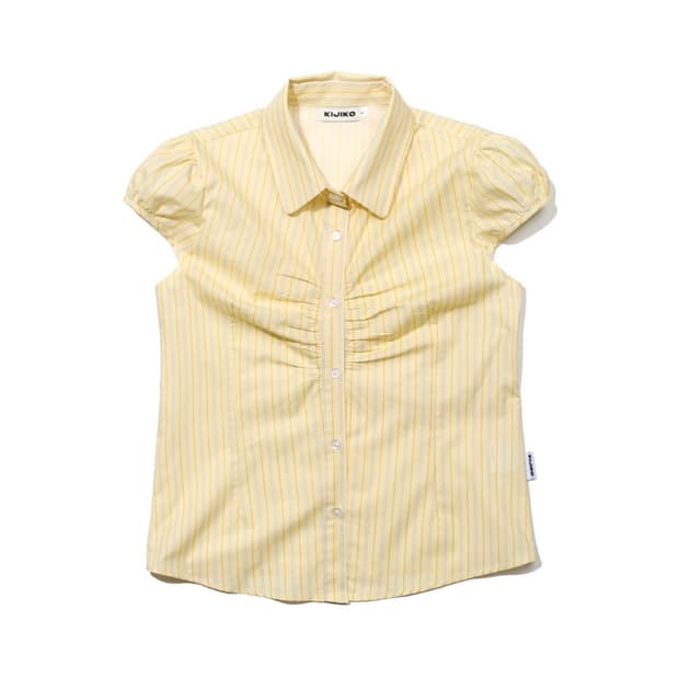 키지코 Cap Sleeve Shirt Yellow 아메카지 코이세이오