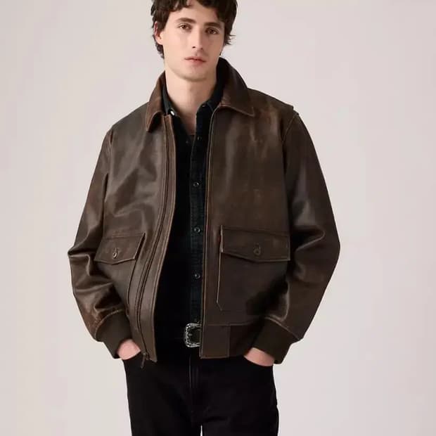 리바이스 레더A-2자켓 S,Clayton Leather Aviator