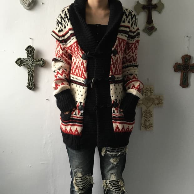 Duffle button cowichan knit cardigan