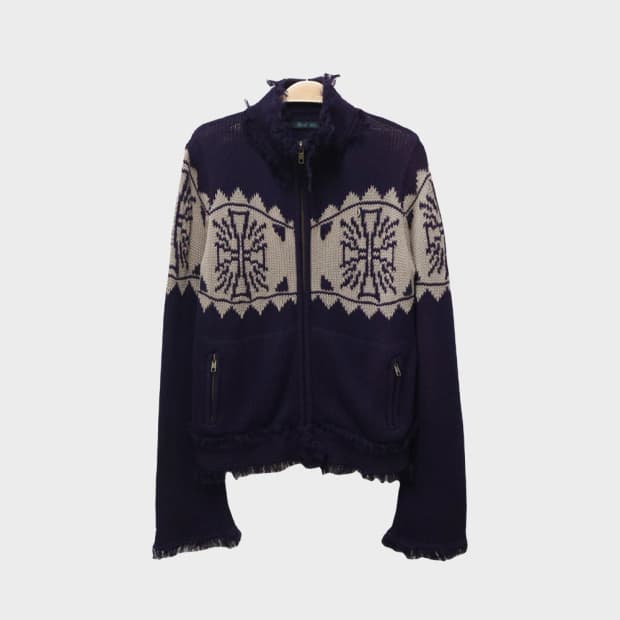 SPIRAL SPICE Y2K무드 그런지 니트 집업 63422