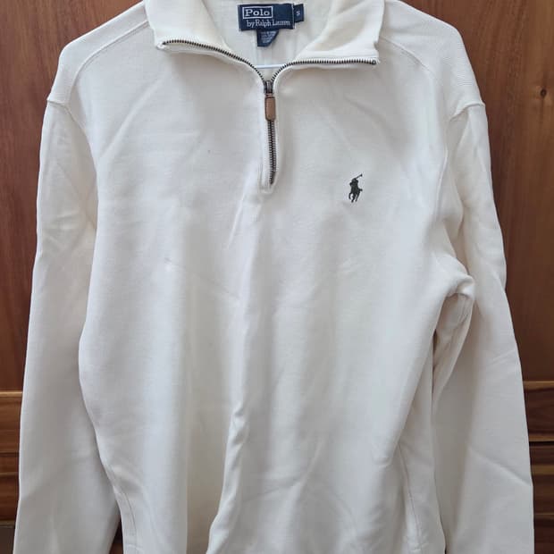 폴로 반 집업 니트