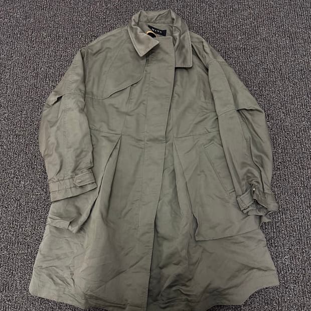 빈티지 카키 야상 롱 자켓