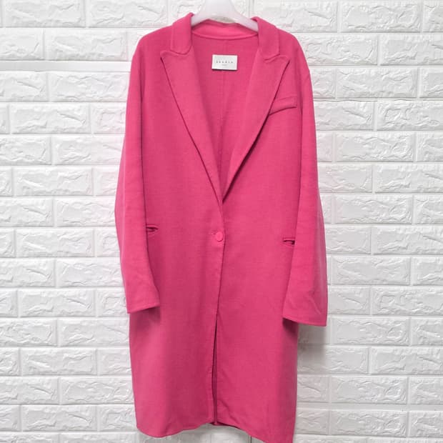 택포) 산드로 Sandro 모혼방 핑크 코트 L