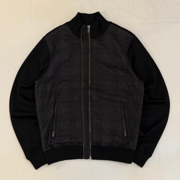 SCHOTT NYC 쇼트 하이브리드 퀼팅 봄버자켓 블랙