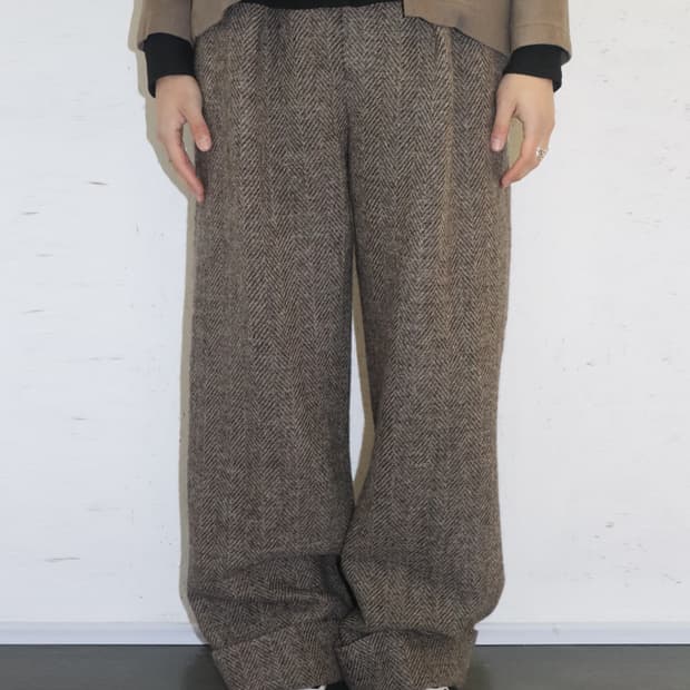 아크네 스튜디오 22AW 폴디드 울 와이드 팬츠