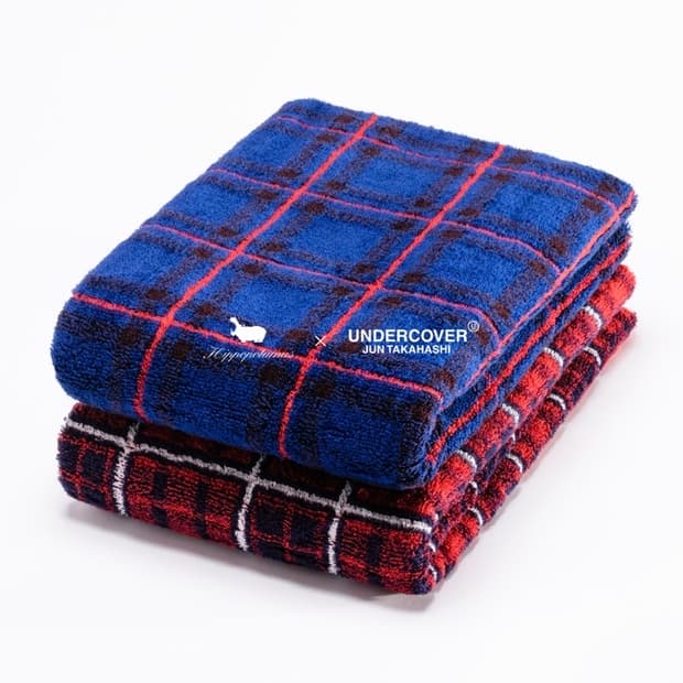 언더커버 타탄체크 페이스 타올