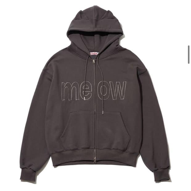 새 상품 잇자바이브 신상 고양이 귀  meow 후드집업