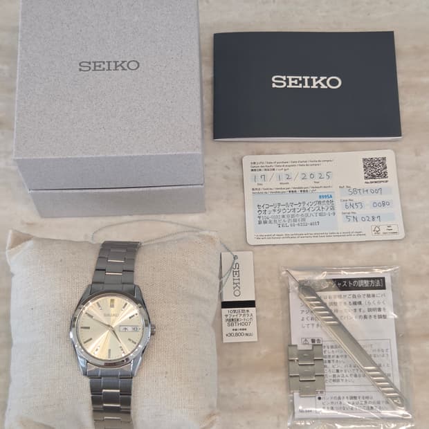 세이코 SBTH007 풀박스 , 보증서