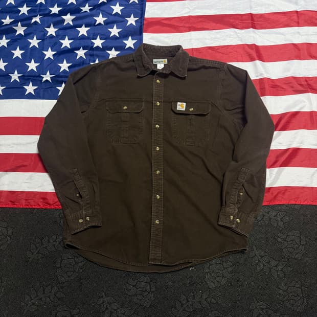 carhartt 칼하트 리메이크 워크 울 셔츠 - no,5