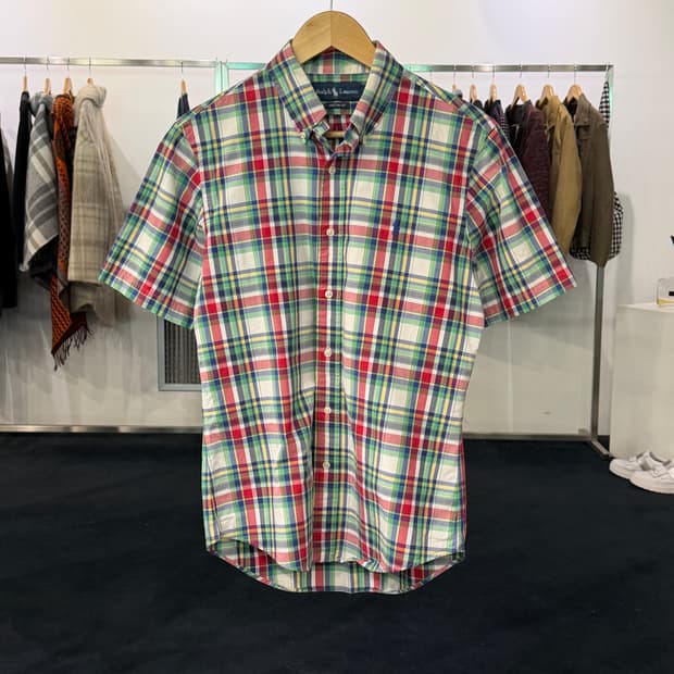 [M] 폴로 랄프로렌 커스컴핏 체크 반팔셔츠