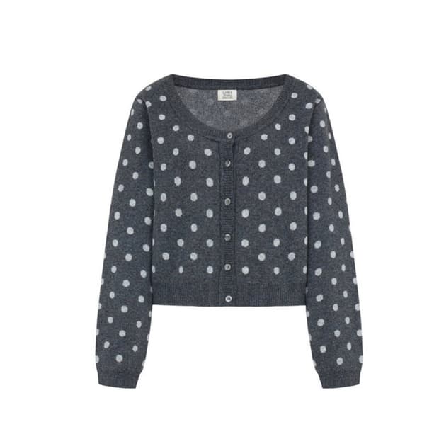 레터프롬문 로하 유넥 도트 가디건