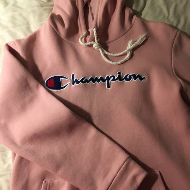 챔피온 핑크 후드 기모