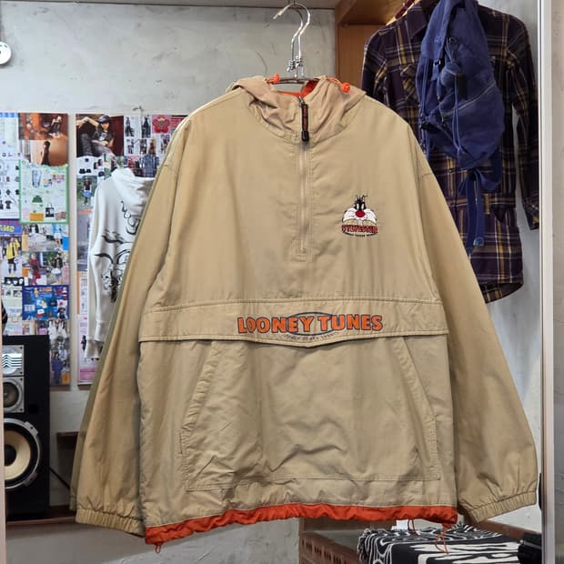 JPN 루니툰즈 실베스터 베이지 아노락 후드