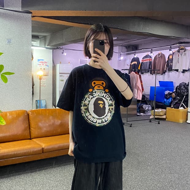 베이프 퍼스트 카모 비지 웍스 반팔티 B4756